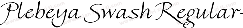 Plebeya Swash Regular字体转换